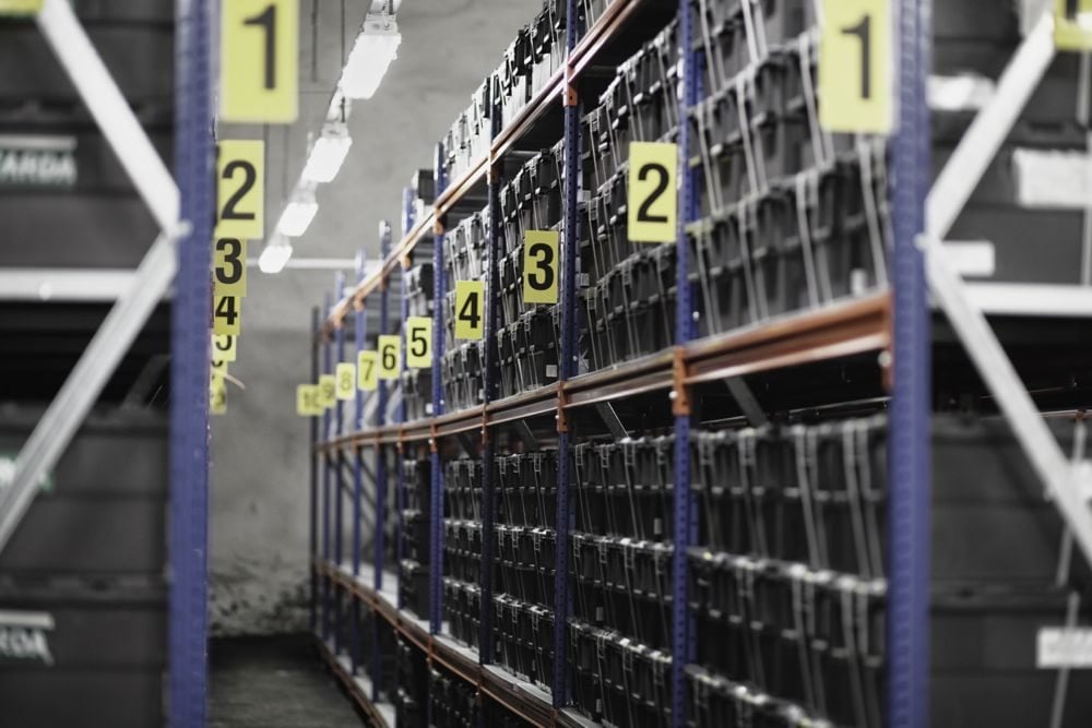 The Svalbard Global Seed Vault, built in Norway in 2008, is the world’s largest secure seed storage site. (Matthias Heyde photo courtesy Government of Norway via Flickr)
