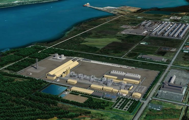A mockup of IFFCO Canada’s proposed urea plant at Becancour, Que. (Guy Beauchesne graphic, IFFCOCan.com)
