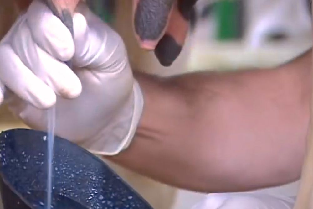 Collecting milk samples for bacterial testing. (Canadian Bovine Mastitis and Milk Quality Research Network, via YouTube)
