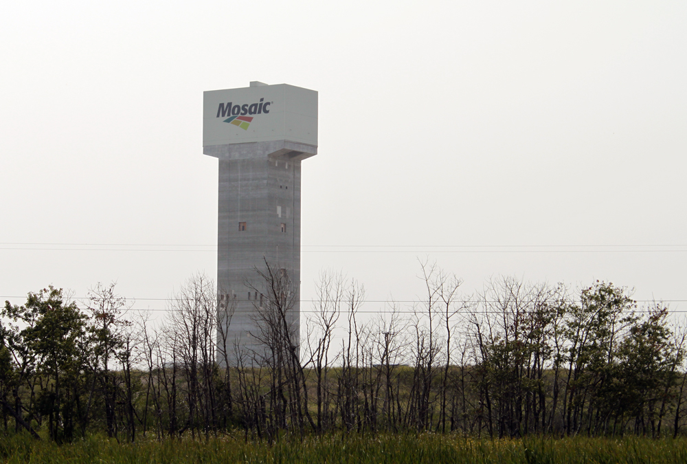 Tower structure at one of Mosaic’s potash mines near Esterhazy, Sask.  Photo: Greg Berg
