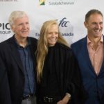 Saskatchewan Premier Brad Wall, Verdient’s James Cameron and Suzy Amis Cameron and PIC’s Greg and Olivia Yuel (l-r) announce the opening of the Verdient plant at Vanscoy. (Golden Media photo by Chad Reynold)