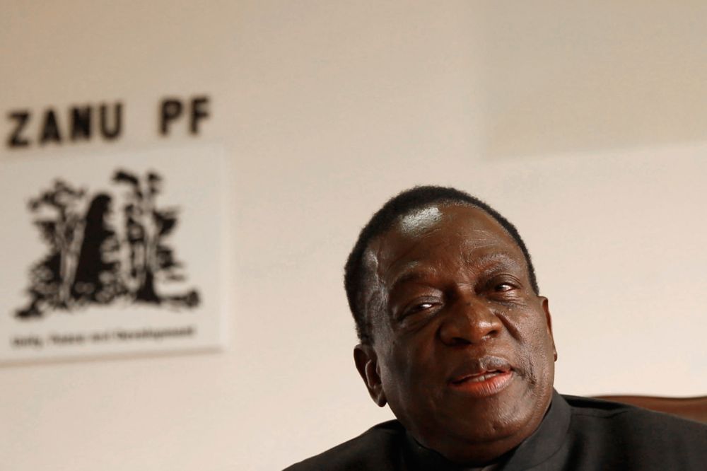 Zimbabwe’s President Emmerson Mnangagwa looks on as he chairs ZANU PF’s Politburo meeting in Harare on Dec. 13. Photo: Reuters/Philimon Bulawayo.
