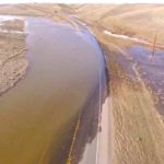 A view from Alberta Highway 36 north of the Oldman River on April 14. While some traffic has been rerouted, flooding in southern Alberta hasn’t yet had a major impact on feed delivery, CorNine Commodities reports. (Photo courtesy Taber RCMP)