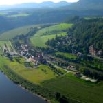 The Elbe River at Oberrathen, southeast of Dresden. (CIA.gov)
