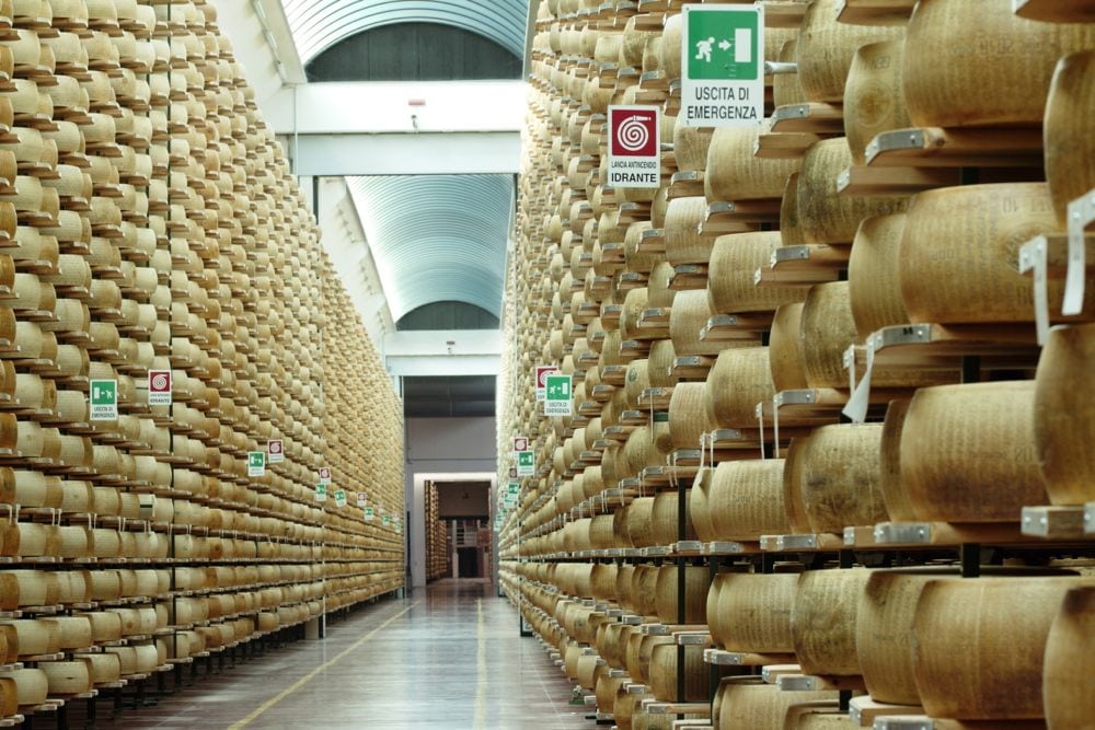 Parmesan wheels seasoning. (Claudio Ventrella/iStock/Getty Images)
