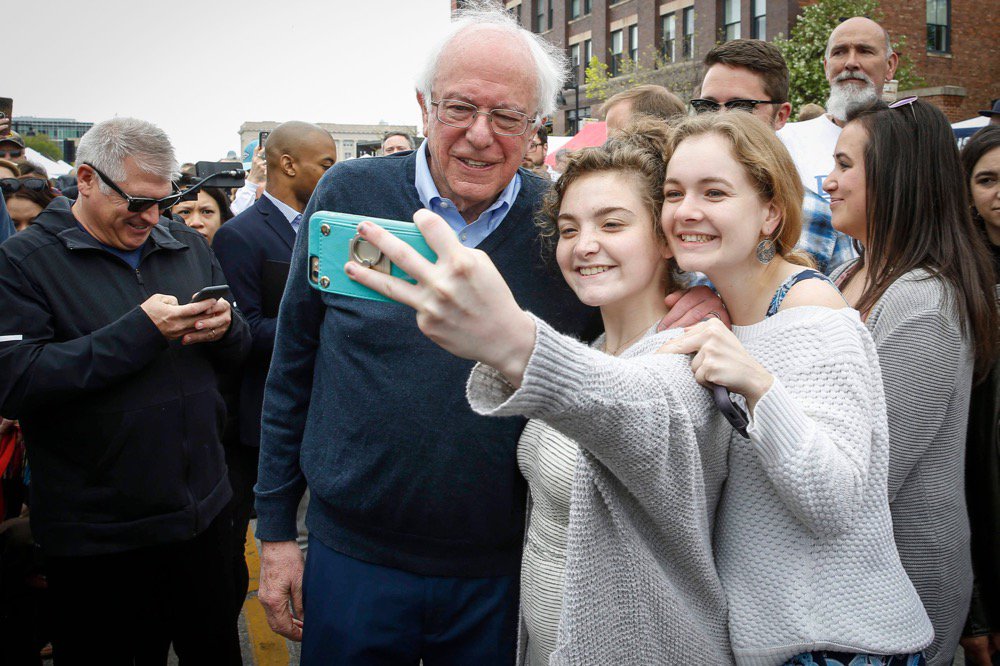 United States Senator and current democratic presidential candidate Bernie Sanders made a stop to the Downtown Farmers’ Market in Des Moines on Saturday, May 4, 2019, to greet Iowans. (Photo: Bryon Houlgrave, The Register (Des Moines) via Reuters Marketplace)
