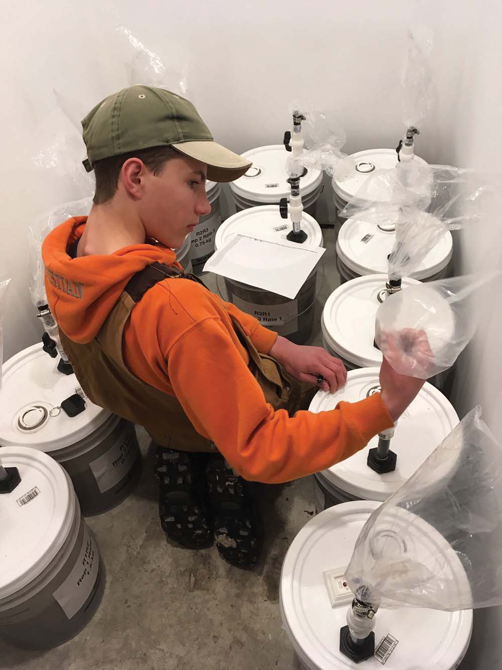 Thirteen-year-old Liam Christian developed a biodigester that can convert horse manure into enough energy to power an electric horse fence.