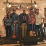Blake Reid (second from left) with fellow Alberta songwriters Joni Delaurier, Duane Steele, Dustin Farr, and Troy Kokol.