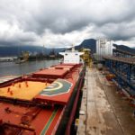 A cargo ship is loaded with Brazilian soybeans bound for China. (Photo: Reuters/Paulo Whitaker)