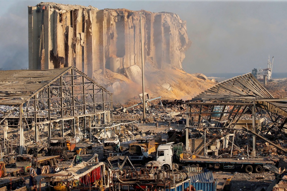 A general view of damage at the site of Tuesday’s blast in Beirut’s port area on Aug. 5, 2020. (Photo: Reuters/Mohamed Azakir)
