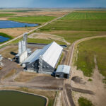 Federated Co-operatives Limited's new high-throughput fertilizer terminal in Grassy Lake, Alta., has the capacity to store 34,400 metric tonnes of fertilizer. It also has a loop track that can accommodate up to 110 railcars.