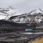 A coal mine in a mountain area of Alberta.