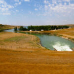The Chin Reservoir — which is earmarked for expansion under an $815-million trilateral agreement — provides water to three irrigation districts: St. Mary, Raymond and Taber. Pictured is the Chin Reservoir where it feeds into the Stafford Reservoir.