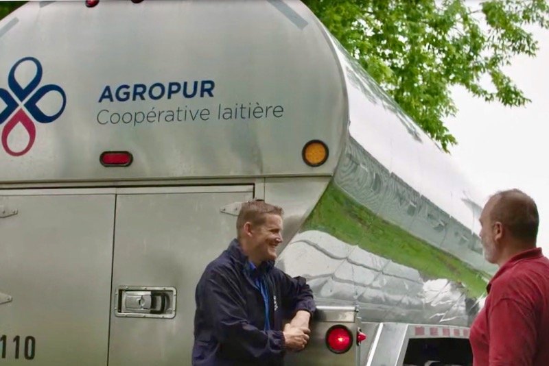 Screengrab from a 2019 video profiling a day in the life of an Agropur bulk milk grader. (Agropur Cooperative via YouTube)
