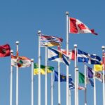 File photo of the flags of Canada and its provinces and territories at Canada Place in Vancouver. (lilly3/iStock/Getty Images)