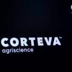 The logo and trading info for Corteva Agriscience displayed on the New York Stock Exchange in New York. Photo: Reuters/Brendan McDermid