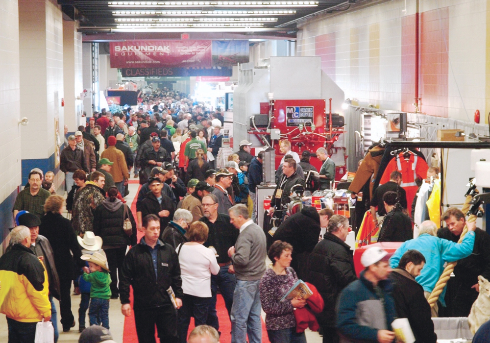 A past crowd at Manitoba Ag Days inside the Keystone Centre in Brandon, Man.  Photo: Sandy Black/Manitoba Co-operator
