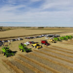Because of the pandemic, the usual community gathering didn’t happen this year when members of the Leduc and District Growing Project harvested their canola crop in late September. The 16 combines made quick work of the 150 acres and thanks to high prices, the group made its biggest-ever donation — $177,000.