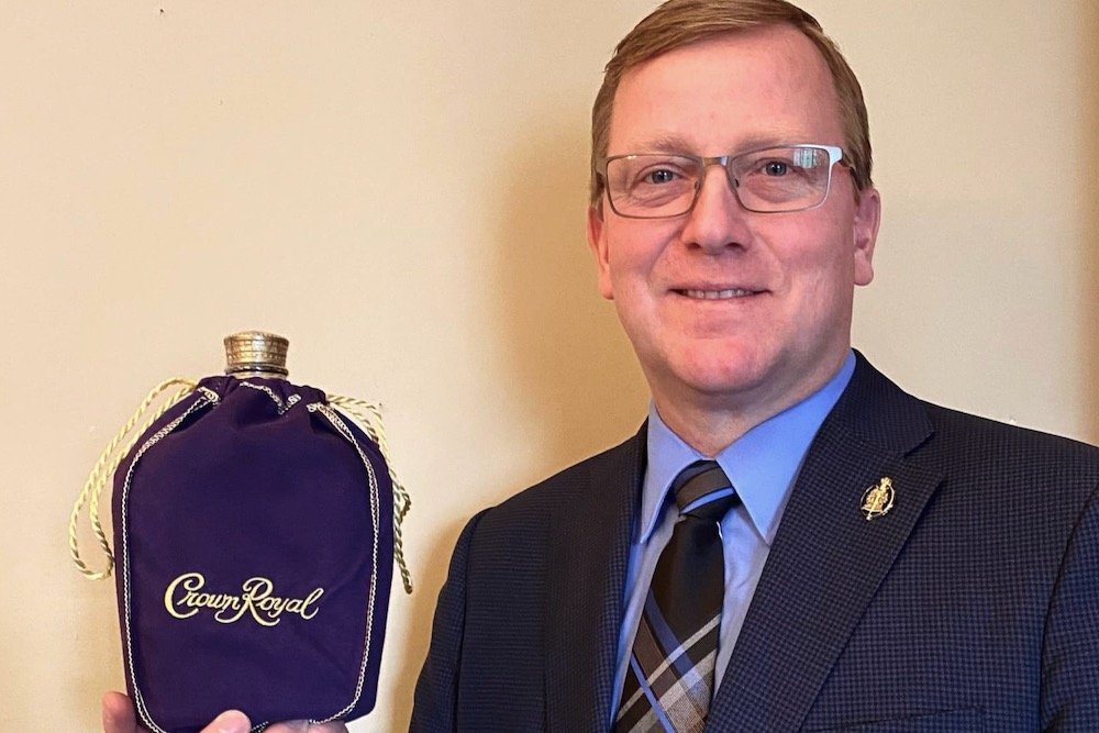 Manitoba’s new ag minister Derek Johnson, whose constituency includes Diageo’s Crown Royal distillery at Gimli, congratulated the company on social media Monday for prizes earned at the Canadian Whisky Awards. Those included distillery of the year for Gimli, and Canadian whisky of the year for Crown Royal Nobel Collection Winter Wheat. (Facebook)
