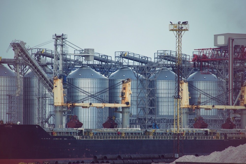 File photo of a Belarusian grain export terminal. (ka2shka/iStock/Getty Images)
