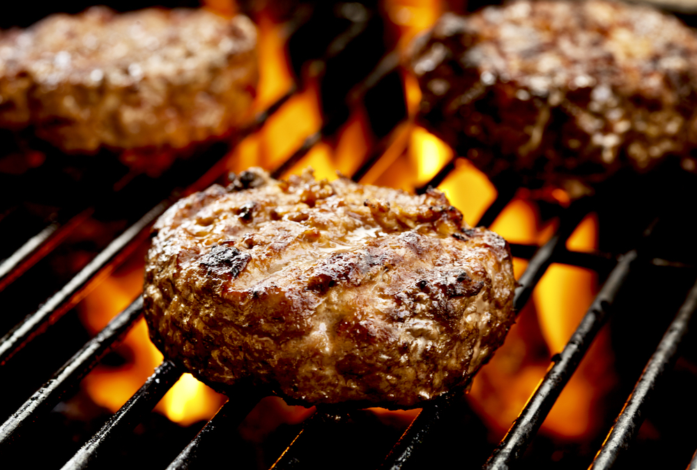 Hamburgers On The Grill