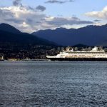 A cruise ship sails out of the Port of Vancouver in British Columbia. It is estimated that the domestic and foreign shipping industry dumps a total of 147 billion litres of sewage and waste water in Canadian waters each year.