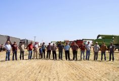 There are always a lot of folks willing to help harvest the growing project of the Taber Foodgrains Project. In fact, there’s a waiting list.