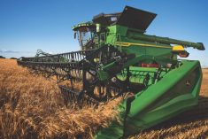 File photo of a John Deere X9 combine. (Deere.ca)