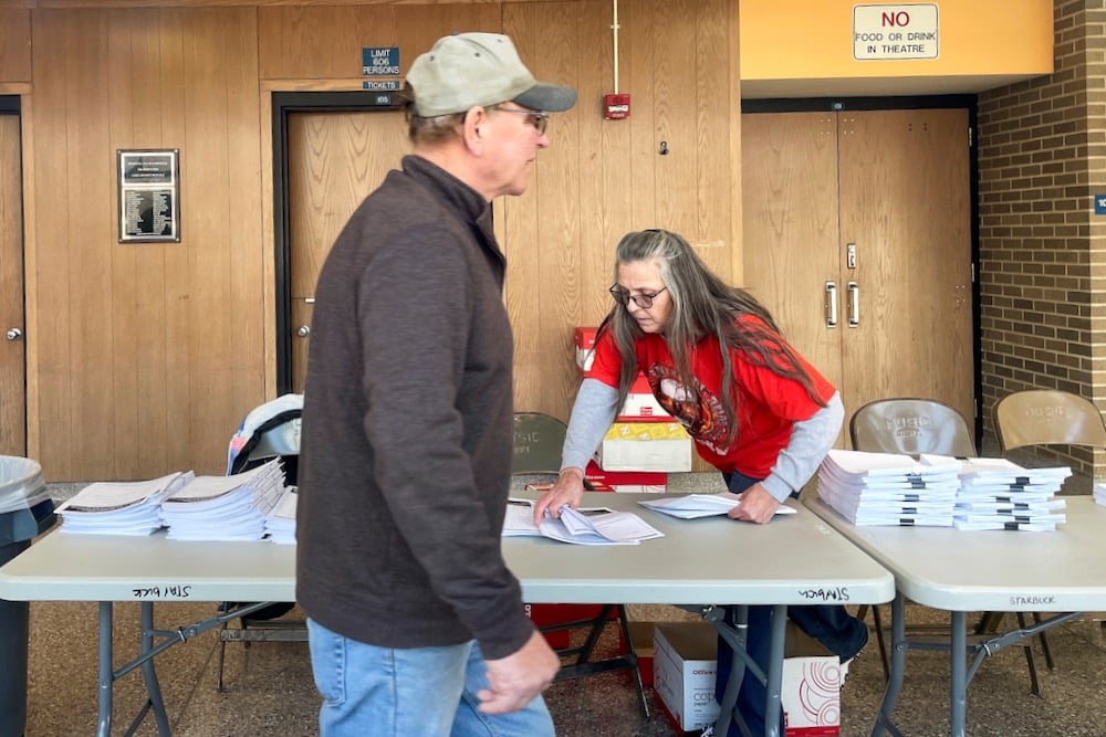 Local UAW union members arrive at Starbuck Middle School at Racine, Wis. to vote on CNH Industrial’s latest contract offer on Jan. 7, 2023. (Photo: Reuters/Bianca Flowers)
