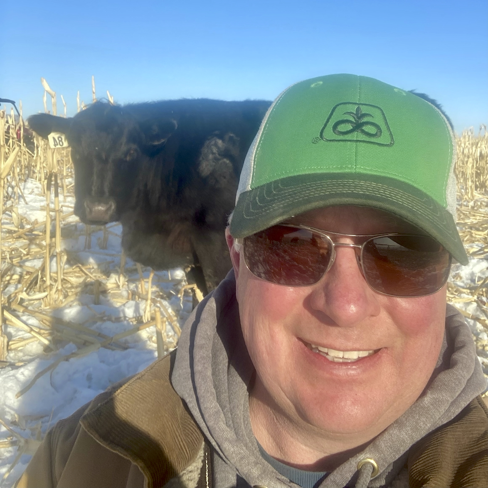 Dave Sammons says he’s seen more organic matter in the fields where he’s used corn grazing over the past decade.