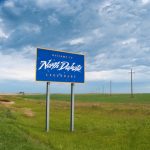 FIle photo of a welcome sign at North Dakota’s southern state line. (Solange_Z/E+/Getty Images)