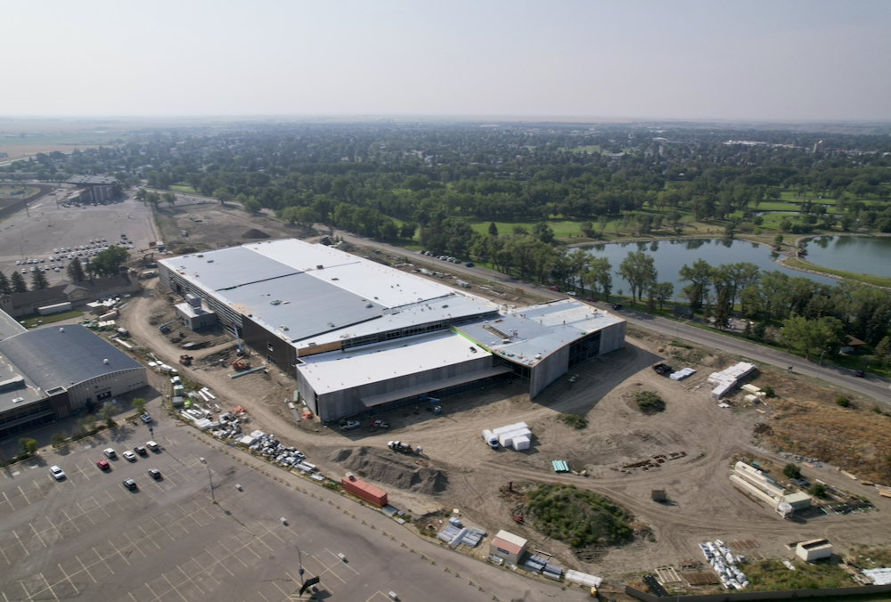 An overhead shot of the Lethbridge and District Exhibition’s new, 268,000 square foot Agri-food Hub and Trade Centre.