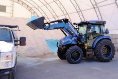 New Holland’s T4 Electric Power utility tractor. (Photo courtesy CNH)