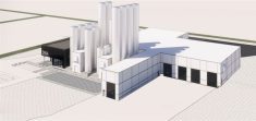 An artist's rendering of the Dairy Innovation West facility being built in Blackfalds, Alta.