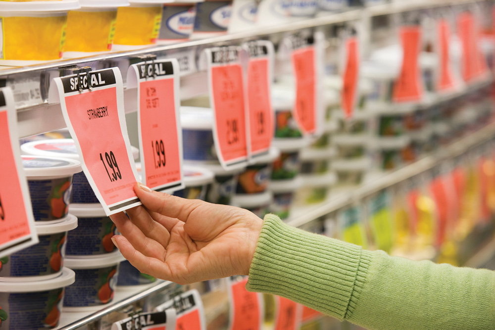 Canadians have become addicted to specials at grocery stores to the point that half of all grocery sales are specials.  phot0: fangxianuo/istock/getty images