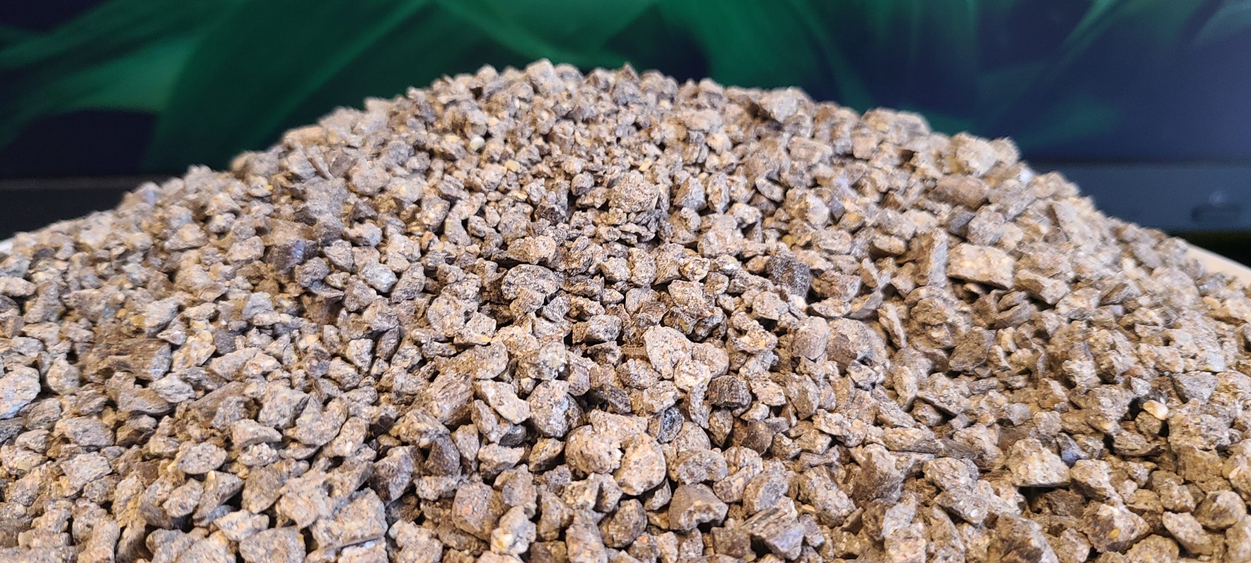 Insect frass is derived from the excrement, exoskeletons and discarded feed materials. Shown here is cricket frass produced in Aspire’s London, Ont. cricket rearing facility. Photo: SureSource Agronomy
