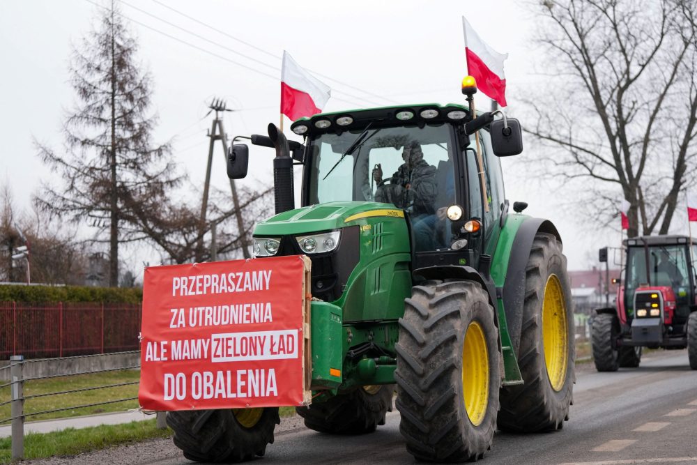 Polish farmers use tractors as they protest against the European Union’s Green Deal and imports of Ukrainian agricultural products, in Zakret, near Warsaw, Poland March 20, 2024. REUTERS/Aleksandra Szmigiel
