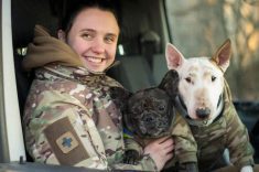 Daughter Kateryna Zhovtyak founded a bakery before the war, but is now in uniform.