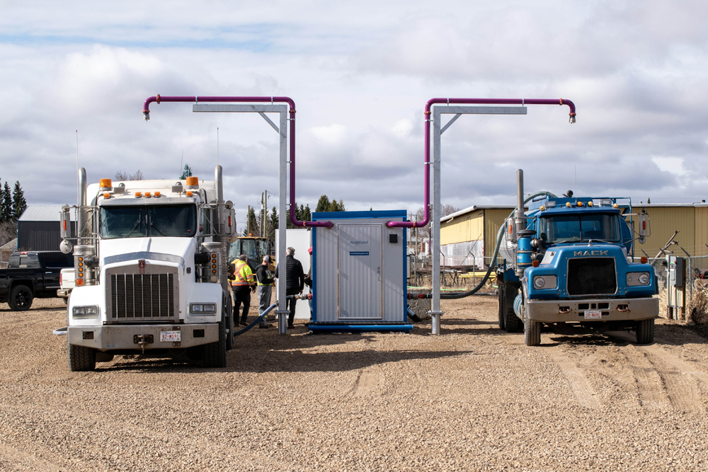 The fill station at Viking features a measurement tracking system for selling raw water.