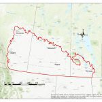 The Prairie ecozone (outlined in red) has been successfully mapped by the biodiversity tool.