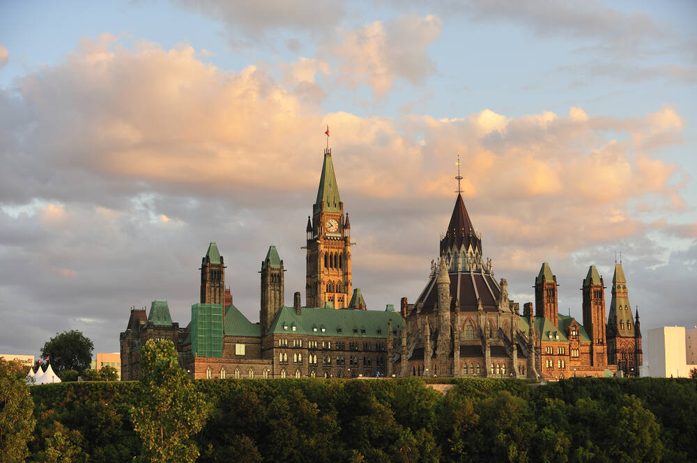Parliament Hill in Ottawa.