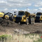 Construction is in full swing for the twinning of Highway 3 between Taber and Burdett in Alberta, with completion expected in the summer of 2026. The new four-lane highway will be a huge benefit to the agriculture industry, both economically and for traffic safety with huge trucks hauling product to market and machinery getting where it needs to go.