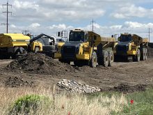 Construction is in full swing for the twinning of Highway 3 between Taber and Burdett in Alberta, with completion expected in the summer of 2026. The new four-lane highway will be a huge benefit to the agriculture industry, both economically and for traffic safety with huge trucks hauling product to market and machinery getting where it needs to go. 