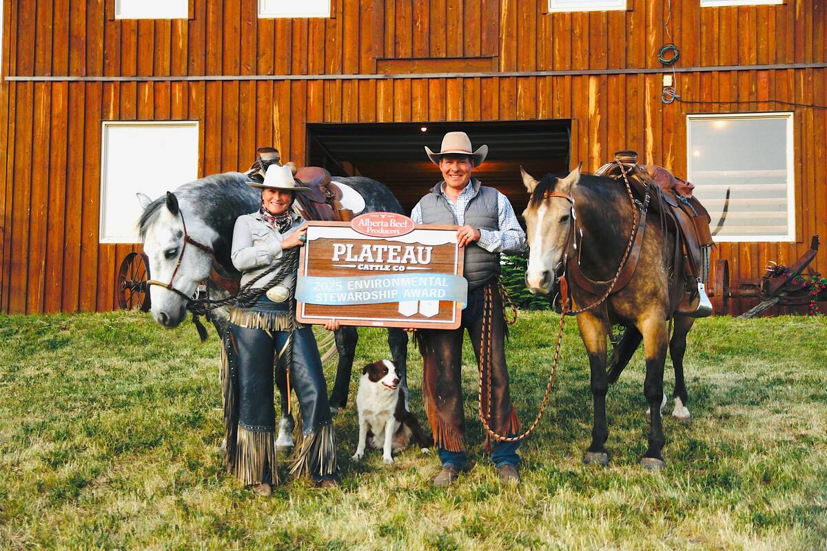 Wife and husband ranching couple, Laura Laing and John Smith are always working to protect and benefit the environment related to their ranch in southern Alberta. Their efforts earned them recognition as the Alberta Beef Producers the 2025 nominee for The Environmental Stewardship Award (TESA).