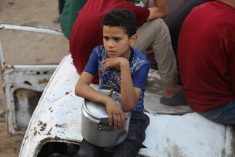 A charity distributes meals to Palestinians in Gaza City, Gaza on July 28, 2025. The UN report focused on chronic, long-term issues and did not fully reflect impacts of acute crises brought on by specific events, such as war in Gaza.
Photo by Omar Ashtawy via Reuters Connect