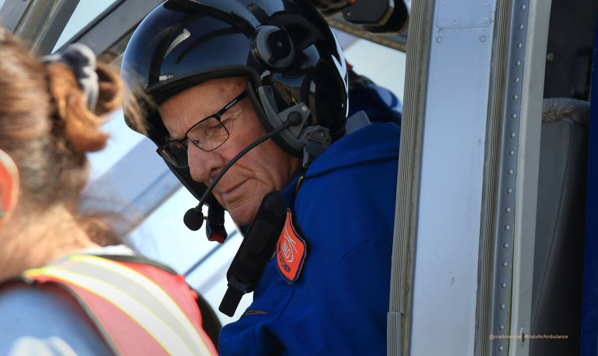 Grant Fletcher was a pilot for HALO Air Ambulance up until his retirement at age 82, making him the oldest licensed commercial helicopter pilot in Canada. Photo submitted by Stacy Peleskey