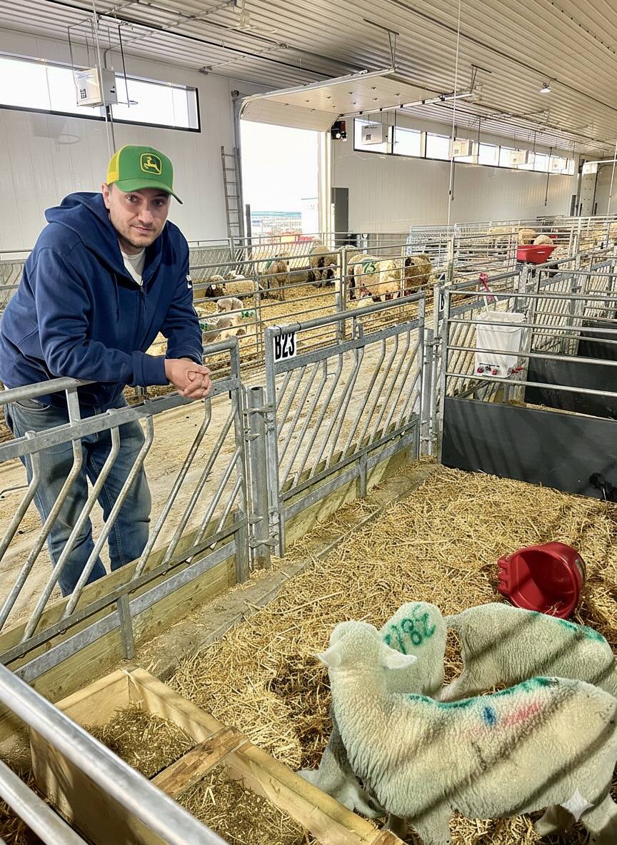 Eric Steeves said raising sheep on forages grown under thousands of acres of solar panels may have saved his fifth-generation grain farm. Photo: Yetwood Farms