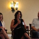 Tracy Broughton, executive director of SaskOilseeds, Shawna Mathieson, executive director of Prairie Oat Growers Association, and Rob Stone, a farmer from Davidson, Sask., discussed agricultural developments that are helping to enhance sustainable agriculture in western Canada.