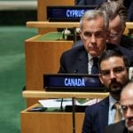 Canada&#8217;s Prime Minister Mark Carney attends the 80th United Nations General Assembly, at the U.N. headquarters in New York City, U.S., September 23, 2025. REUTERS/Jeenah Moon
