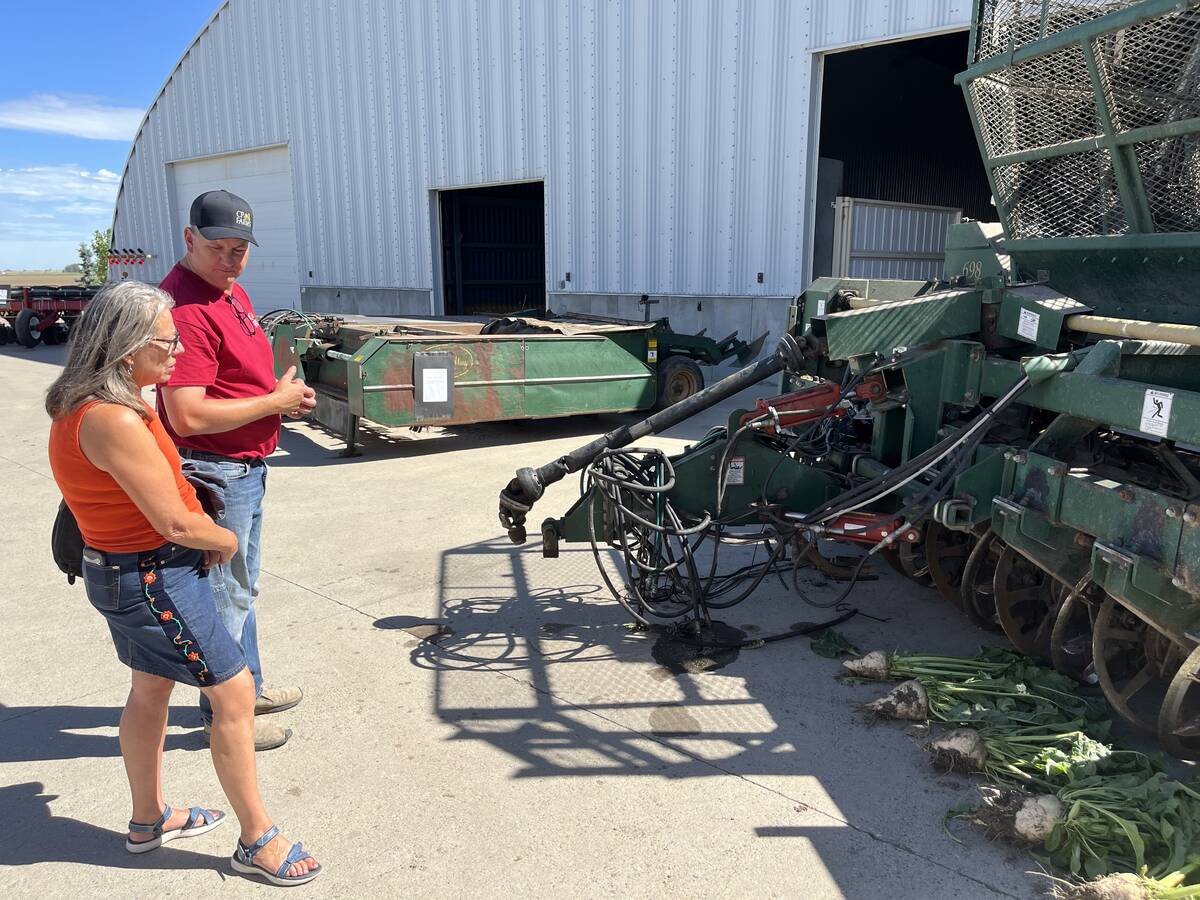 Camps’ sugar-beet harvesting machinery was on display during a recent Open Farm Days tour.
